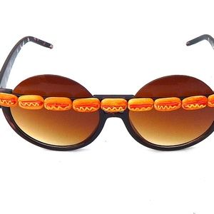 GASOLINE GLAMOUR HOT DOG MUSTARD PEEKABOO GLASSES 🌭🌭🌭